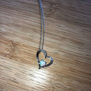 Opal Heart Necklace
